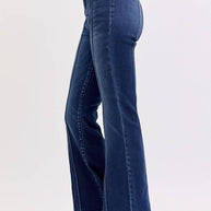 Mid-Rise Flare with Pintuck Jeans, 30