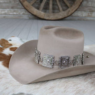 Large Rectangle Concho Hat Band