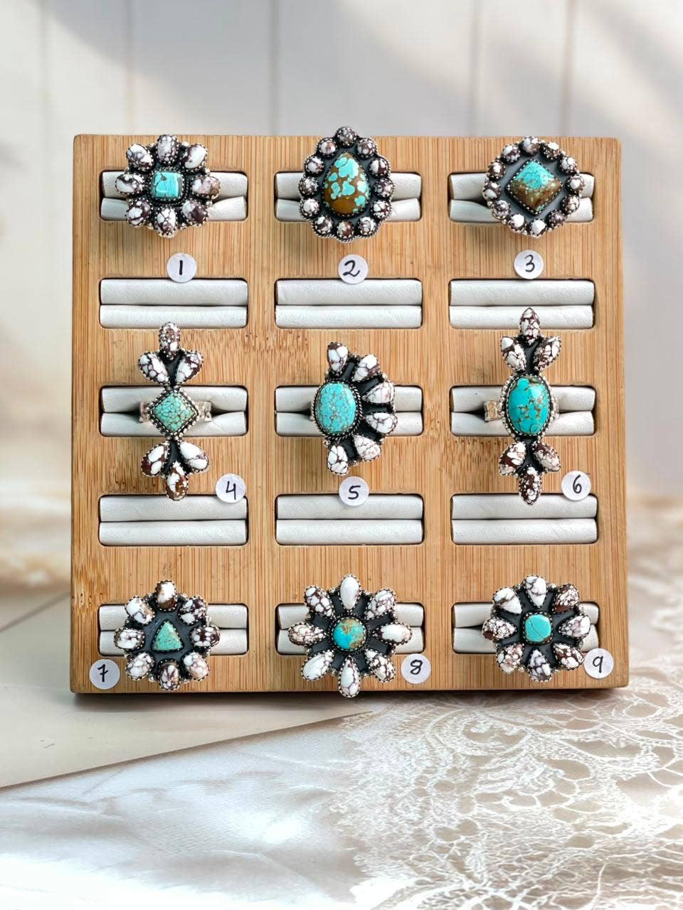Handmade Wild Horse Turquoise Adjustable Ring 2