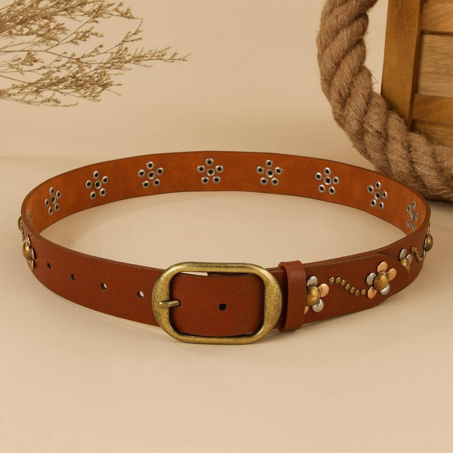 Flower Rivet Belt