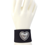 Suede Bracelet with Heart Concho