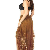 LIMITED EDITION Brown High Low Lace Skirt
