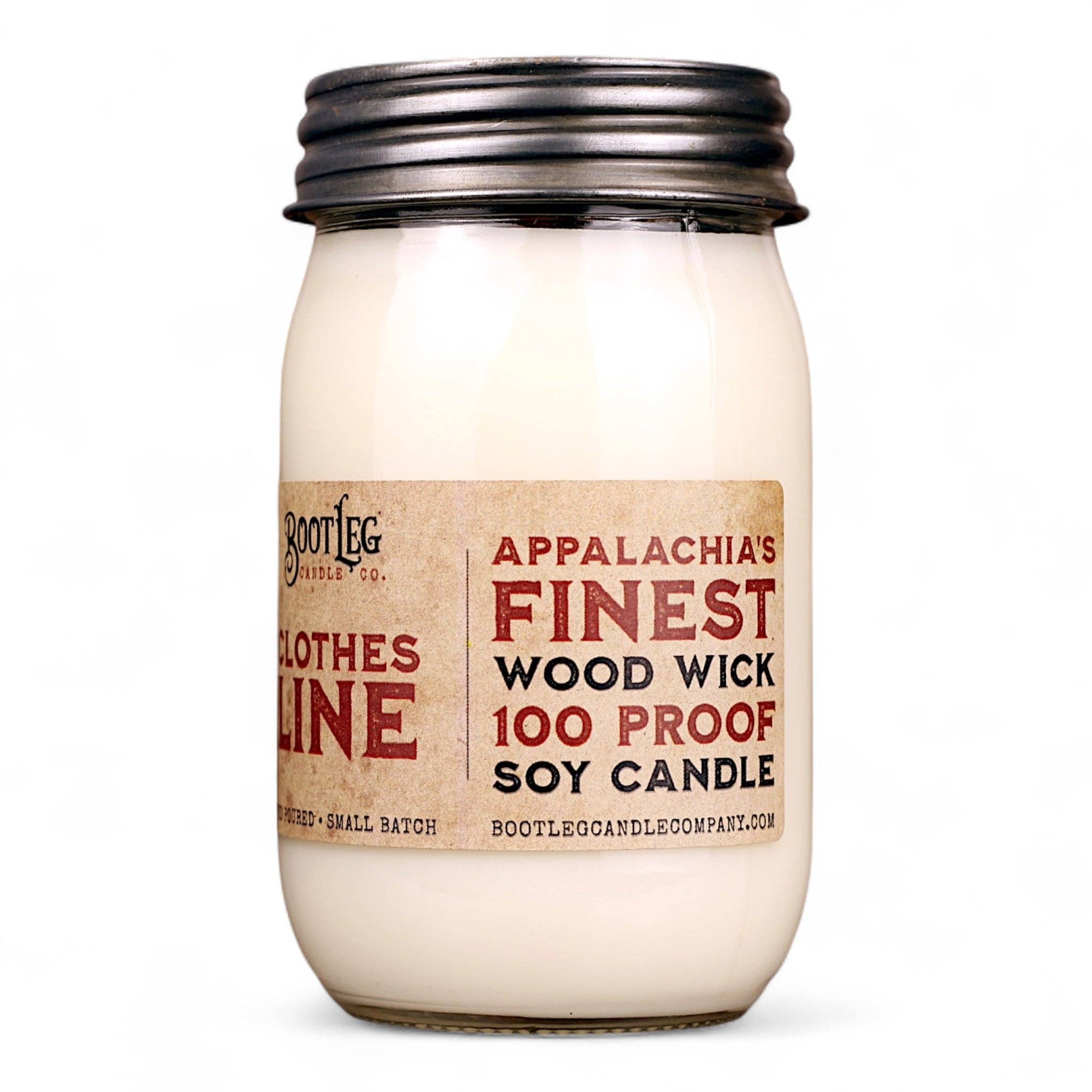 Clothesline - 16oz Soy Wax, Wood Wick Candle