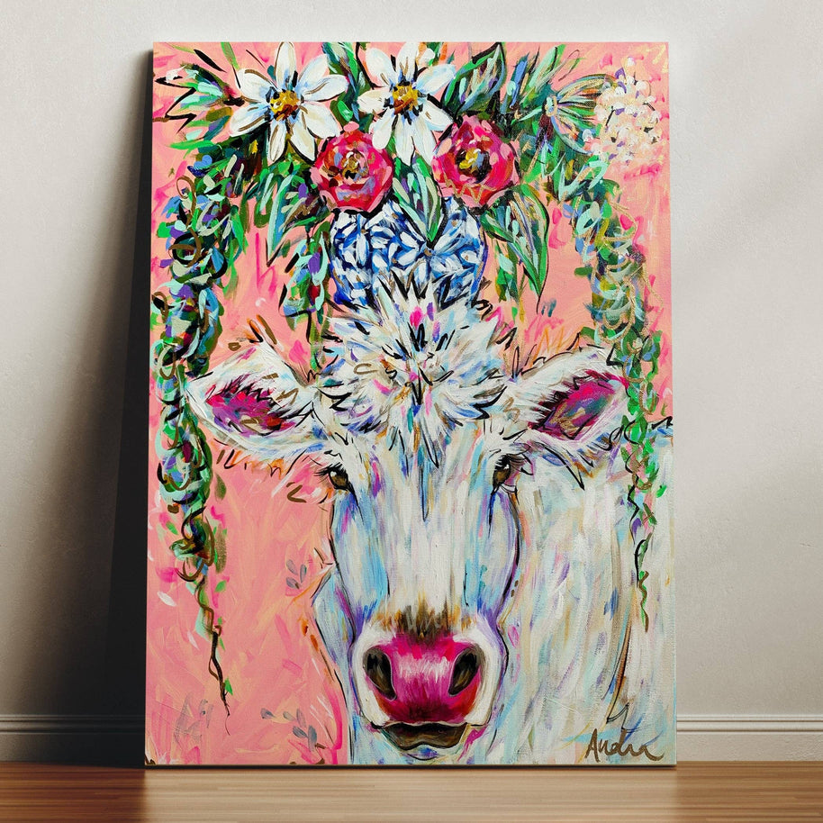 White Cow Canvas Print