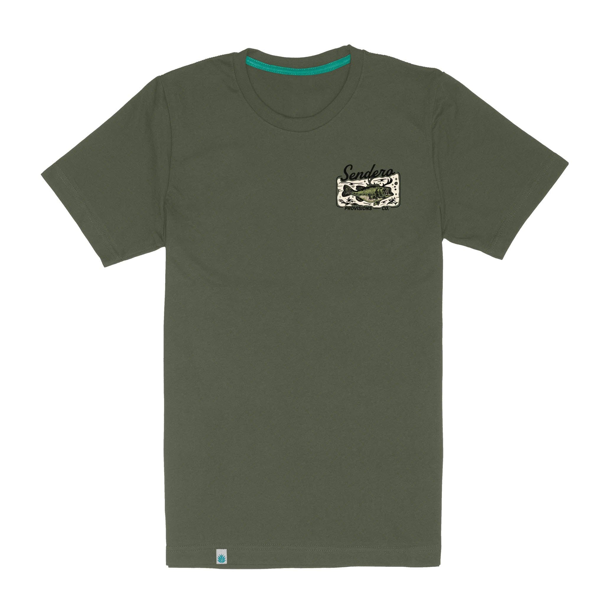 Deer Fishers T-Shirt - Army Green