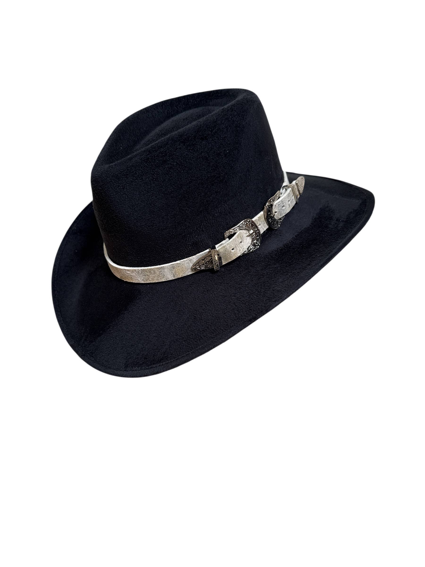 Leather Buckle Belt Hat Band