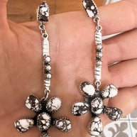 Soul Sister Flower Sterling Silver & Stone Earrings