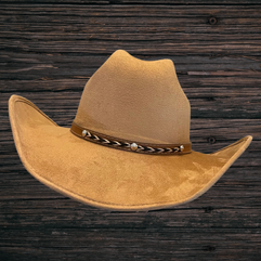 Vegan Suede Cowboy Hat 