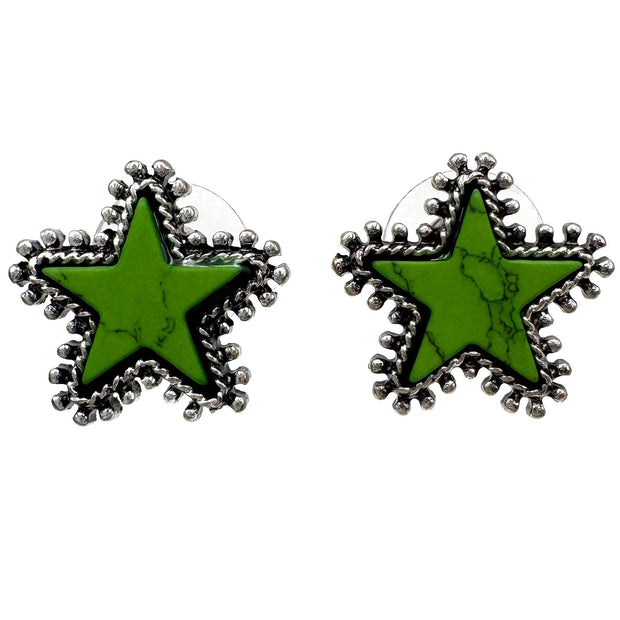 Turquoise Star Stud Earrings