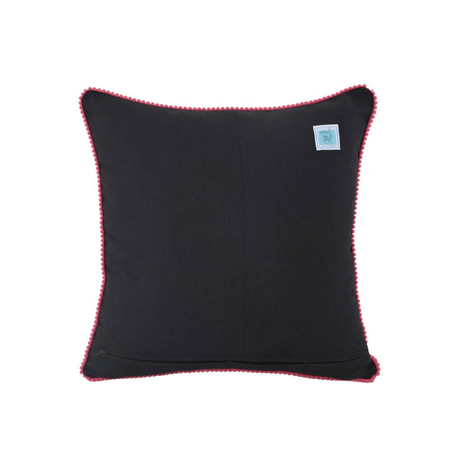 Black Velvet Camo Pillow