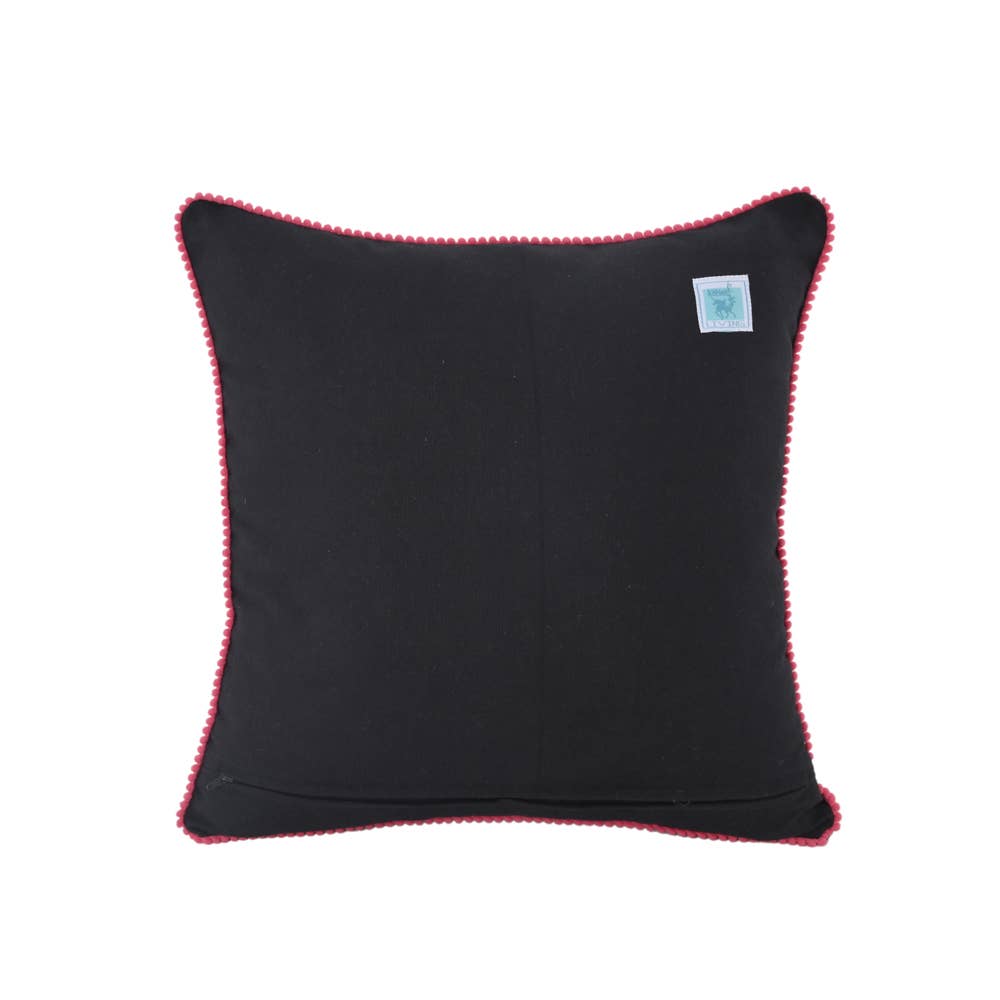 Black Velvet Camo Pillow