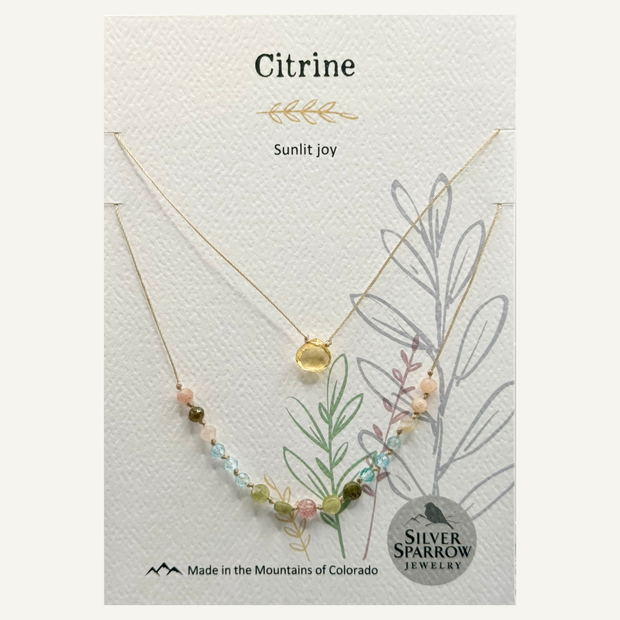 Citrine Double Layer Necklace