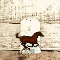 Horse Running Rustic Western Metal Hat Pin Hat Bar Gift