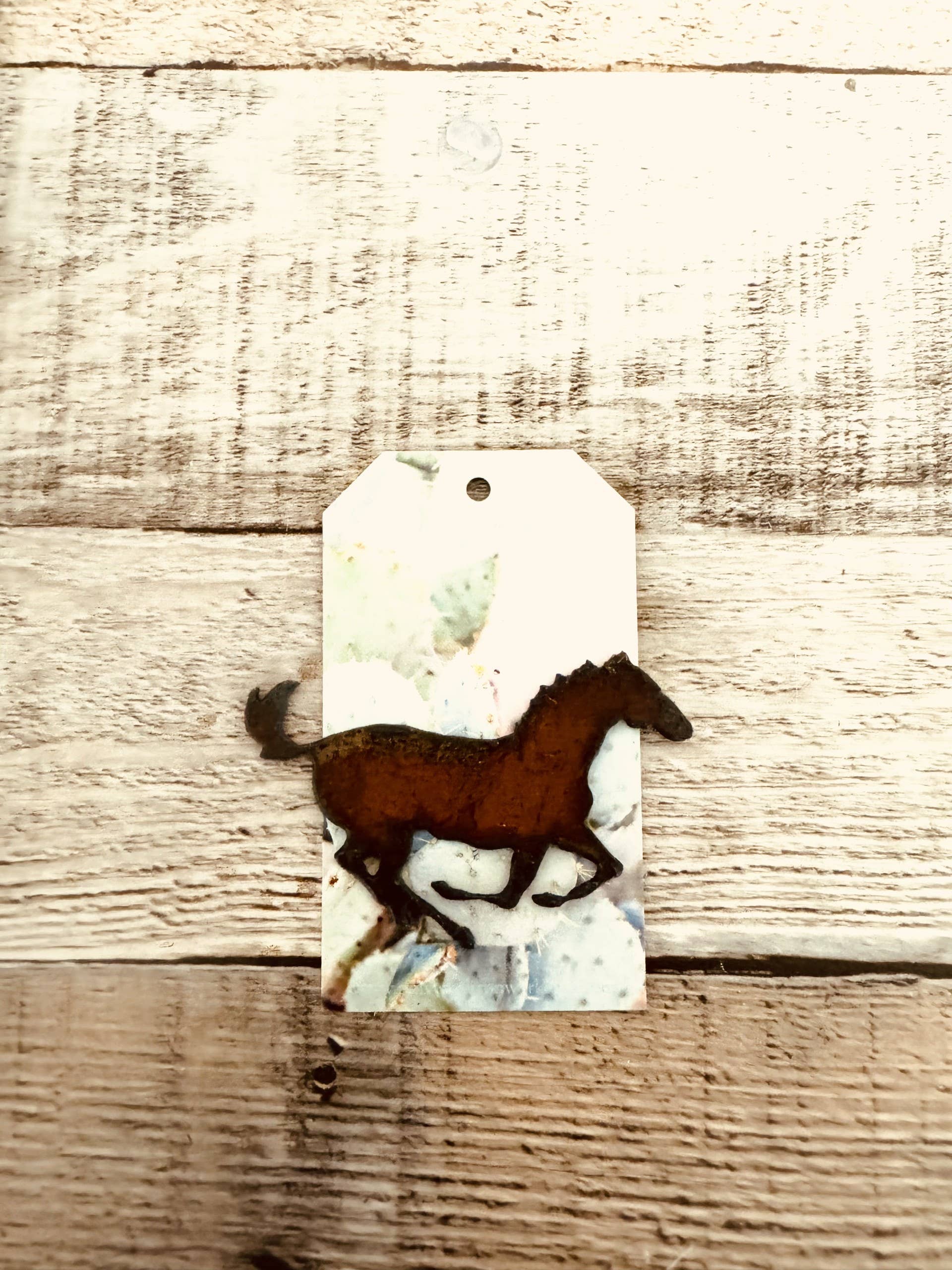 Horse Running Rustic Western Metal Hat Pin Hat Bar Gift