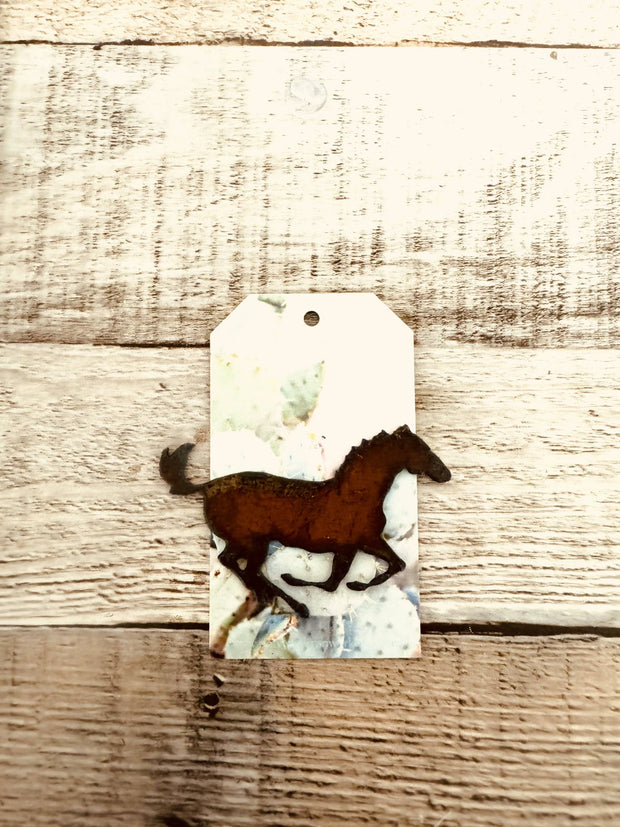 Horse Running Rustic Western Metal Hat Pin Hat Bar Gift