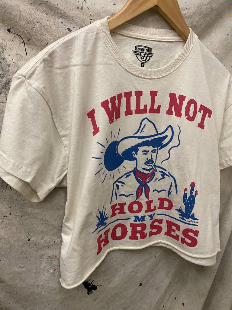 Hold My Horses Cropped T-Shirt