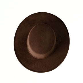 Vegan Suede Boater Hat