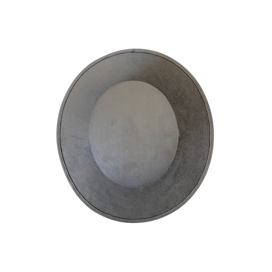 Vegan Suede Boater Hat