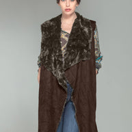 Faux Suede/Fur Vest
