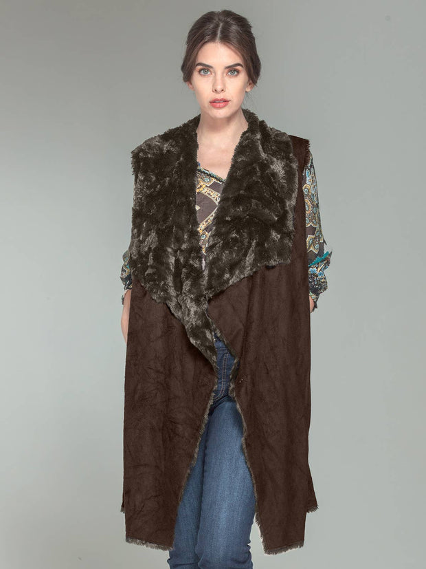 Faux Suede/Fur Vest
