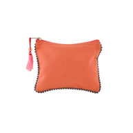 Orange Damask Goat Pouch 6X8