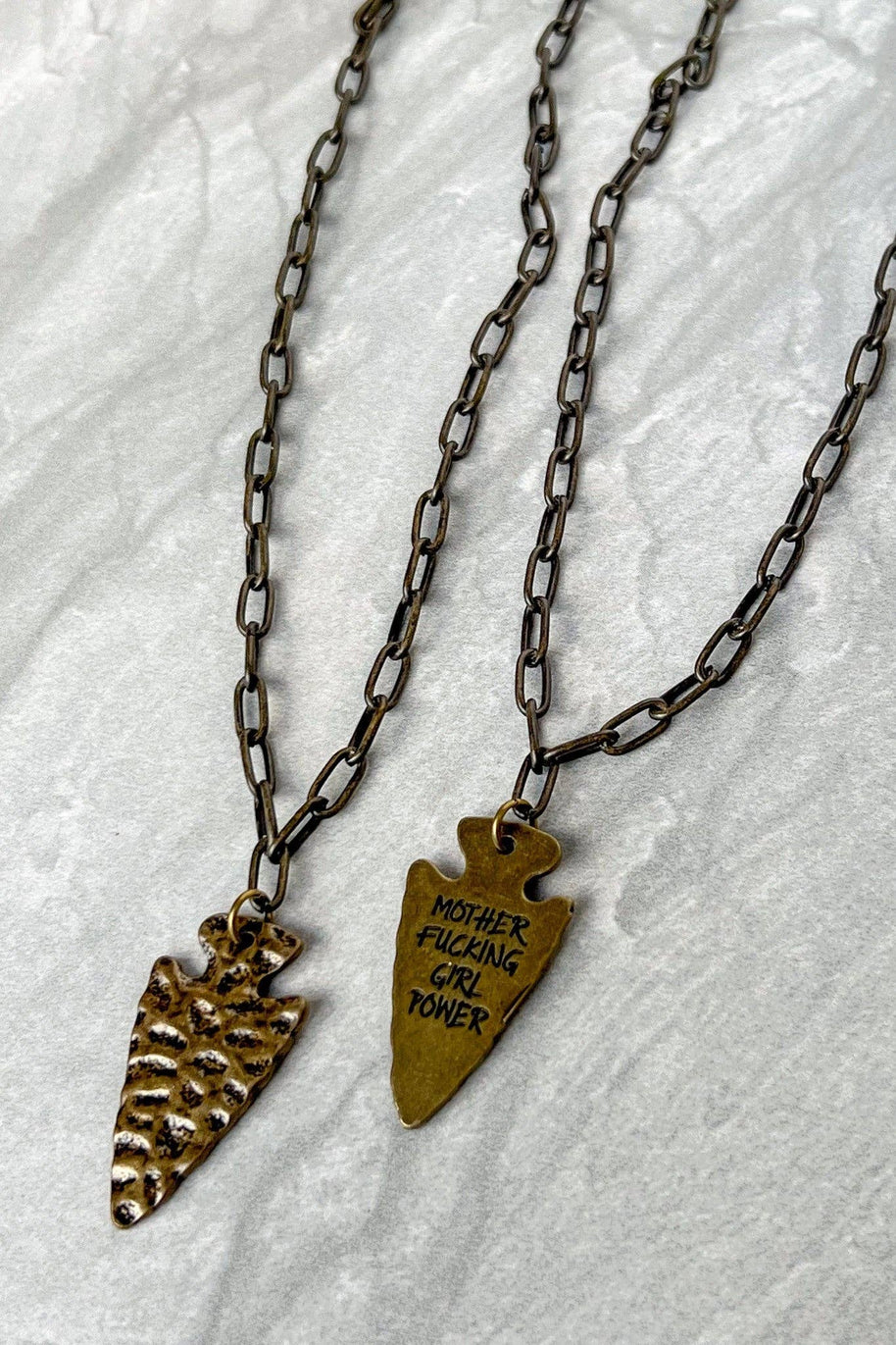 Girl Power Necklace in Bronze