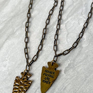 Girl Power Necklace in Bronze