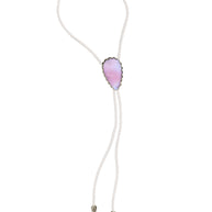 Gemstone Bolo Tie - Pink Opal
