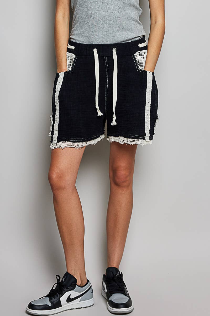 Vintage Washed Striped Shorts