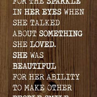 She was beautiful, but not like those girls