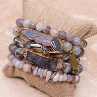 Leona Bracelet Set in Gray