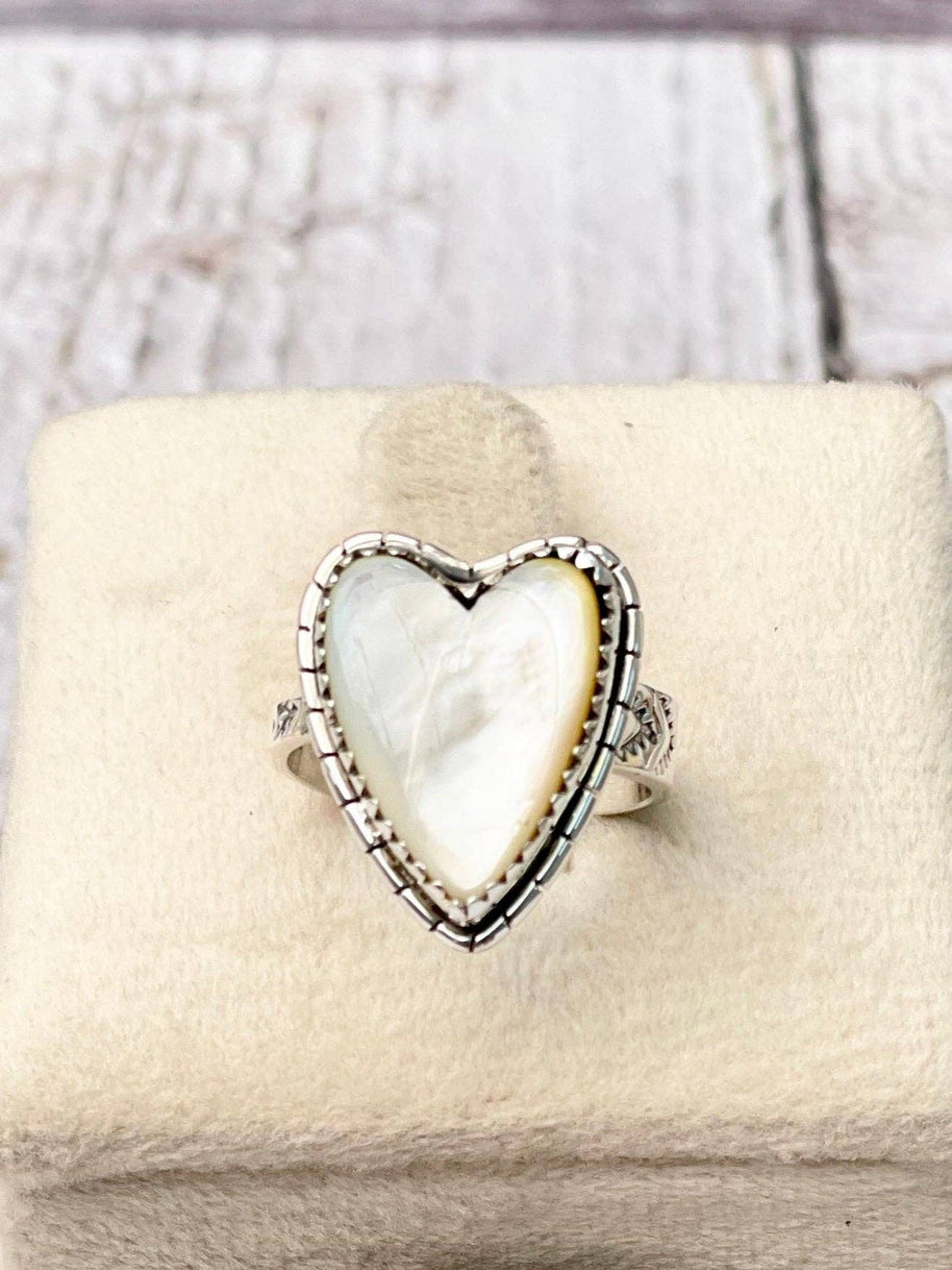 Love Is In The Air Heart Slab Ring
