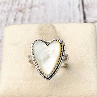Love Is In The Air Heart Slab Ring