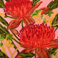 Blush Velvet Embroidered Pillow