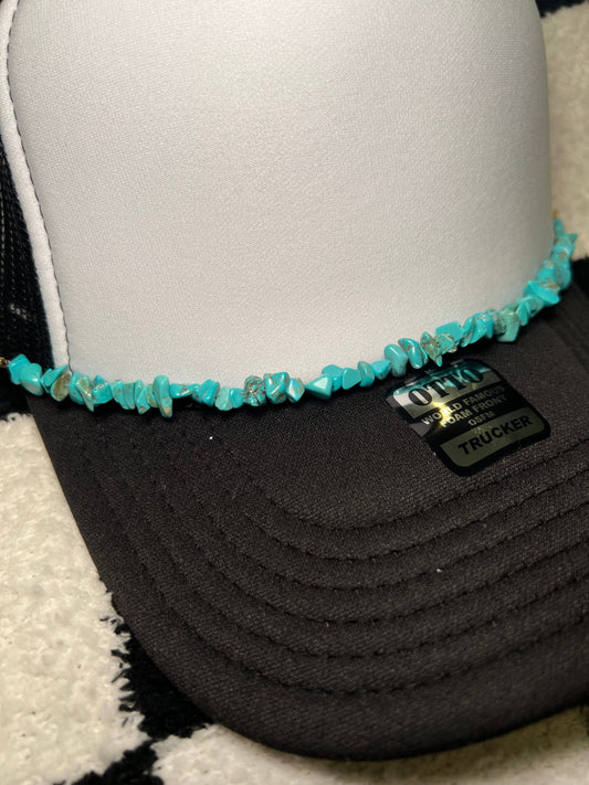 Turquoise Stone Trucker Hat Chain