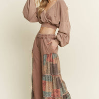 Tiered Boho Wide Leg Pants