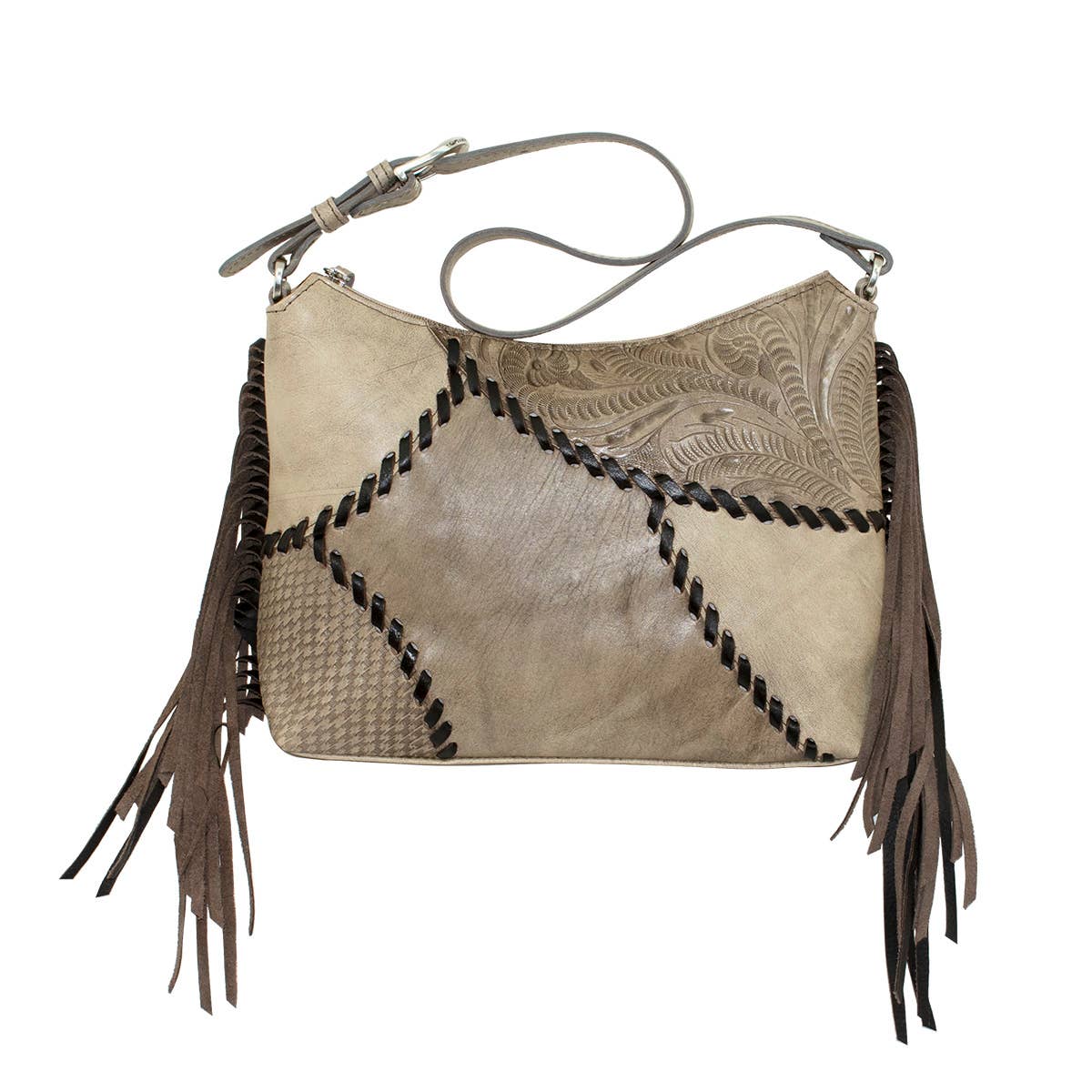 Gypsy Patch Zip Top Shoulder Bag