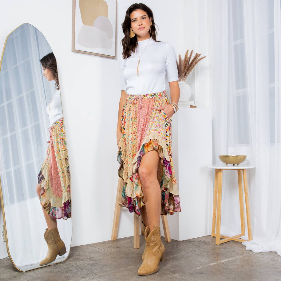 Western Skirt with Ruffles