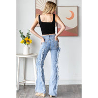 Frayed Flared Jeans