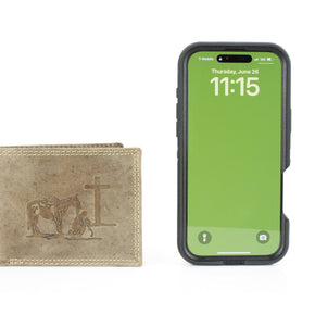 Men’s Bi-Fold Wallet with Praying Cowboy Emboss