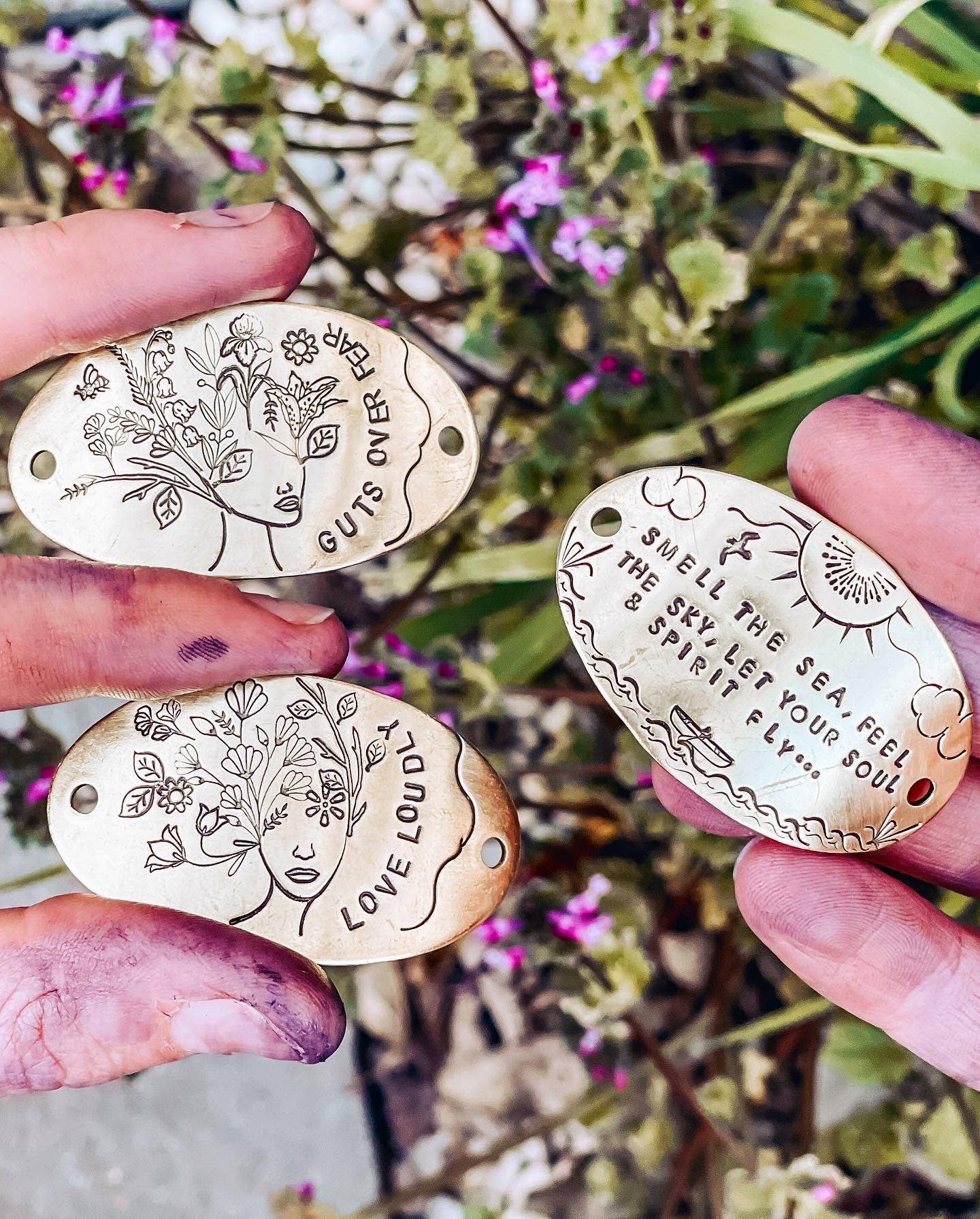 Women's Brass & Silk Hatband