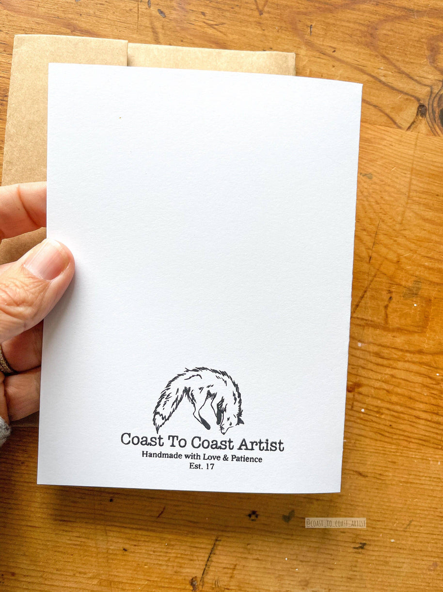 Greeting Card: I'm Here For the Party Opossum Possum, Art