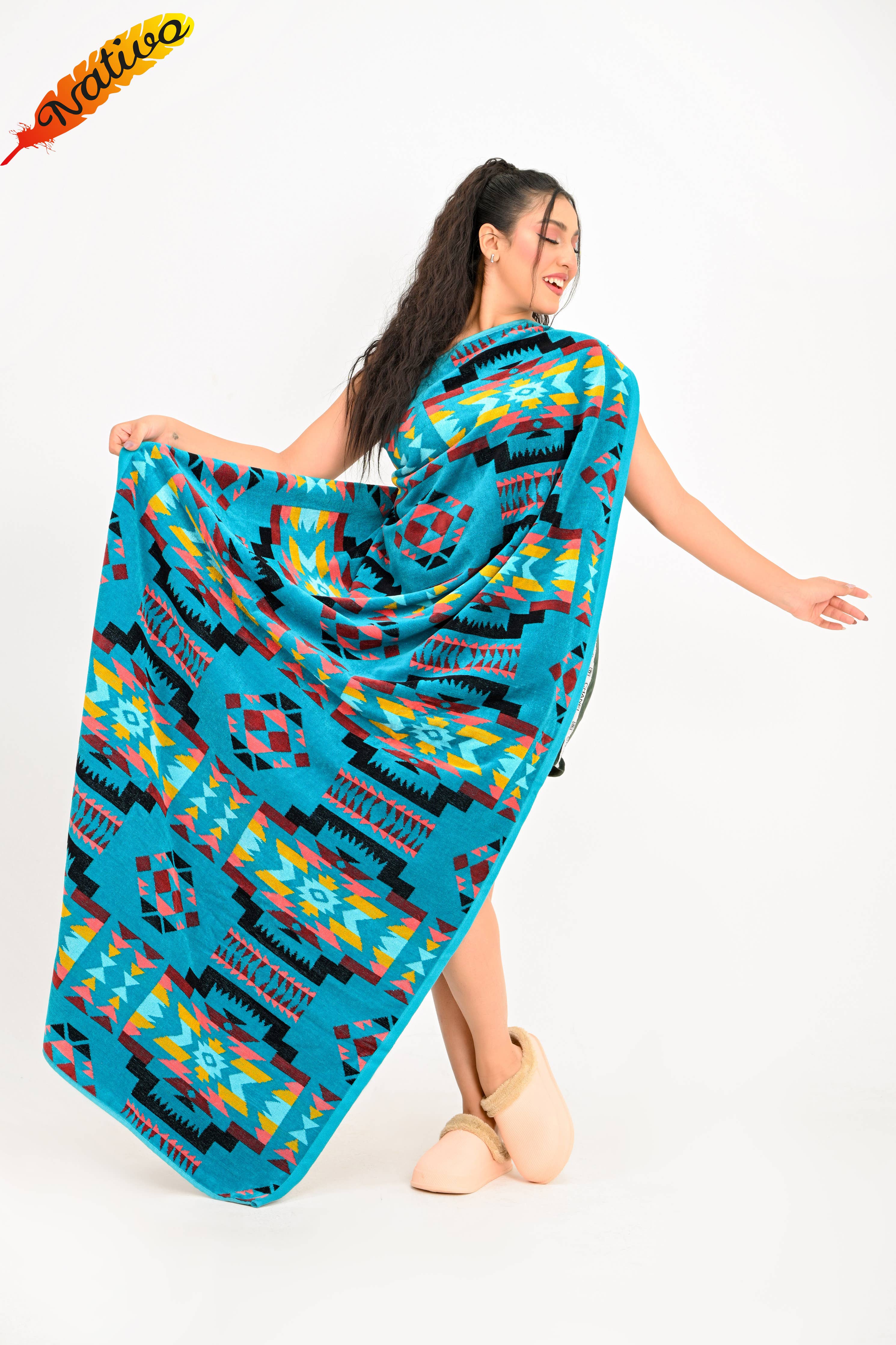 Beach Towel, Santa Fe Turquoise