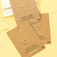 Pave Circle Sun Necklace