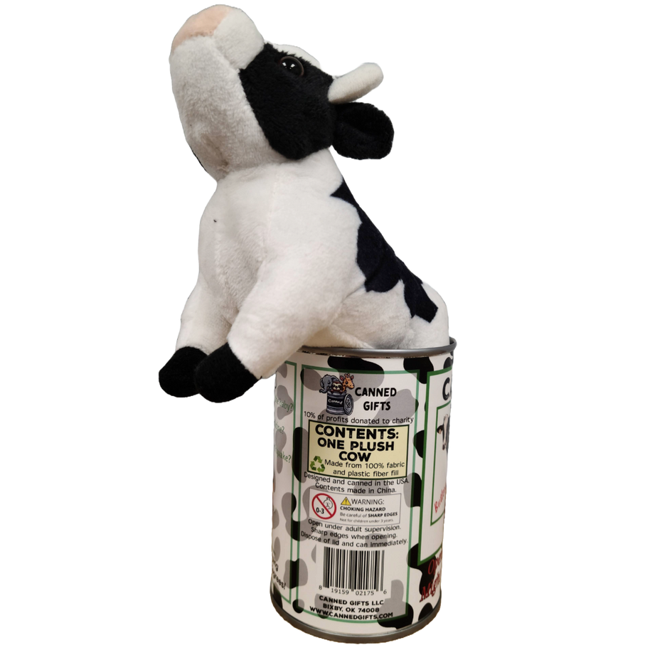 Canned Cow Stuffed Animal