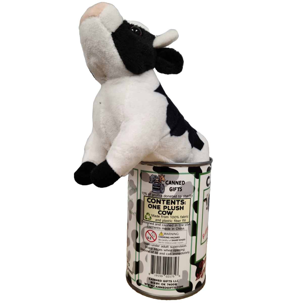 Canned Cow Stuffed Animal