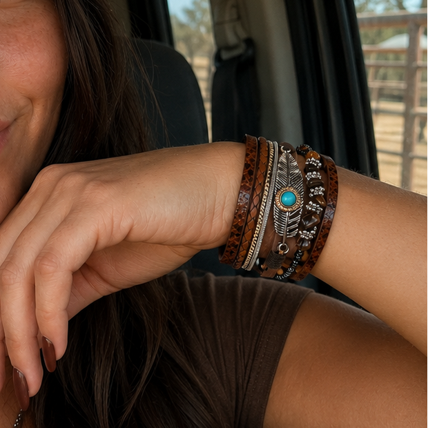 Russet Boho Wrap Bracelet