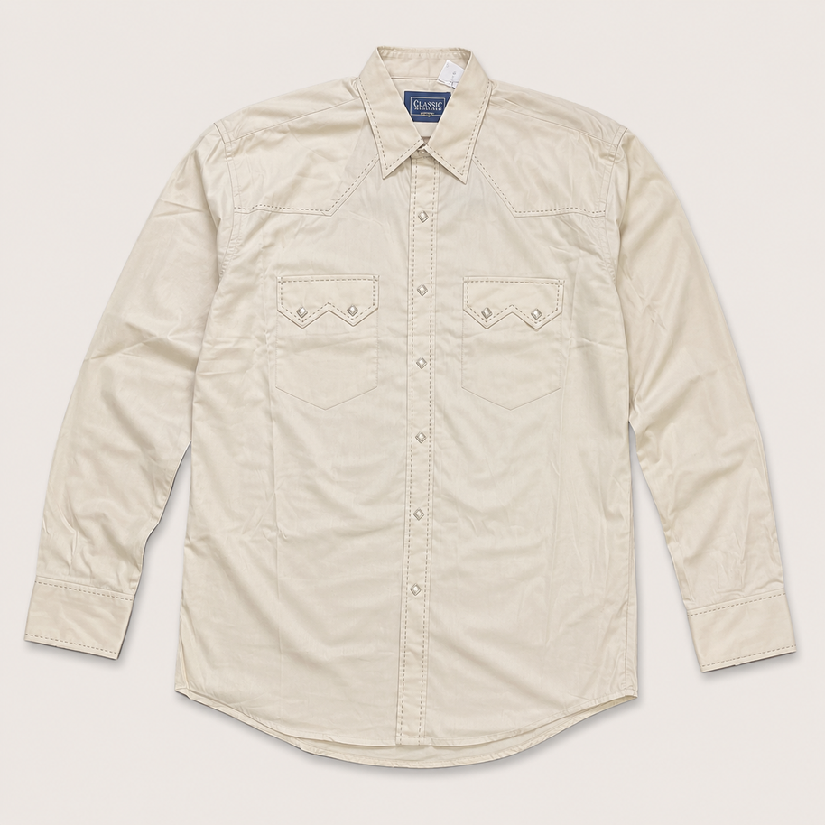 Western Snap Shirt, Tan
