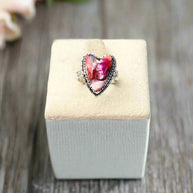 Love Is In The Air Heart Slab Ring