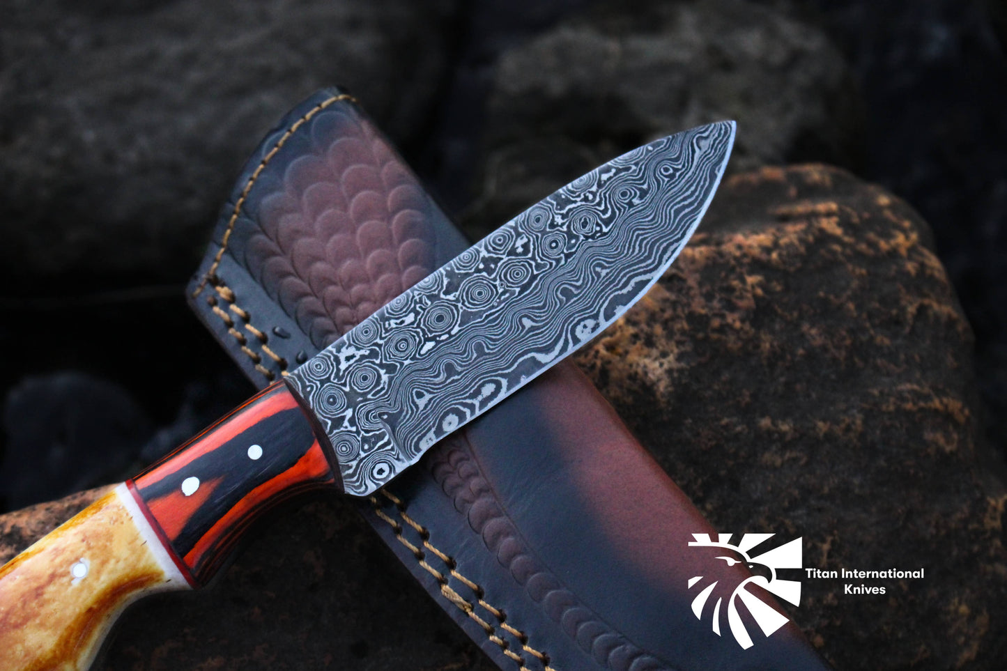 Damasucs Steel Titan Spade / Hunting Knife